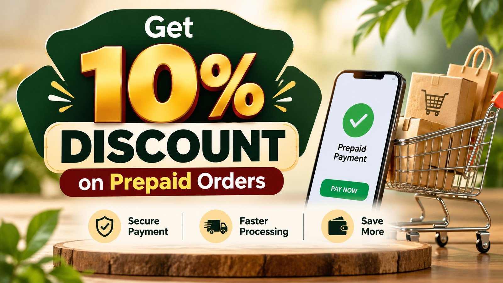 10% OFF On Prepaid