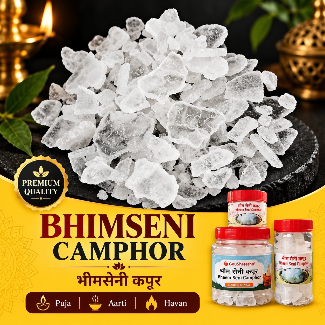 Premium Bhimseni Camphor Product Banner